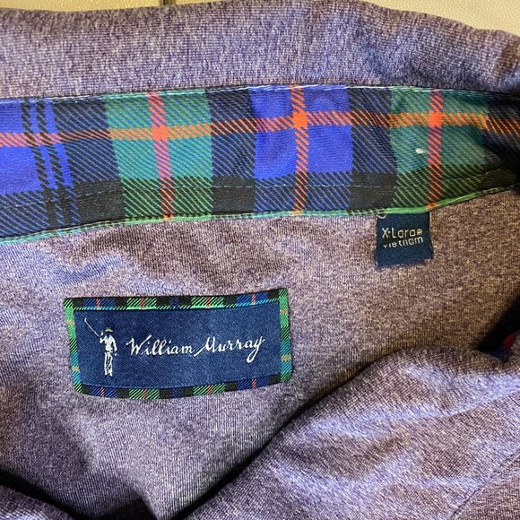 William Murray Performance Golf Polo Heathered Purple XL - Picture 3 of 7